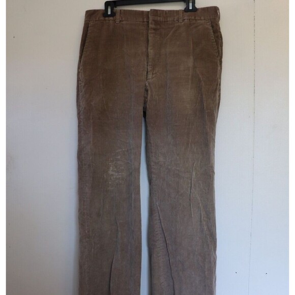 VTG 70s Levis Pants Mens 34x30 Corduroy Beige Brown Loose Academia Professor - Picture 1 of 8
